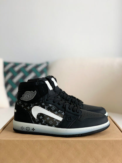 Nike Air Jordan 1 x LV - Triple Black Monogram Edition