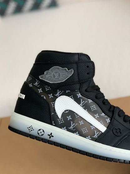 Nike Air Jordan 1 x LV - Triple Black Monogram Edition