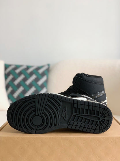Nike Air Jordan 1 x LV - Triple Black Monogram Edition