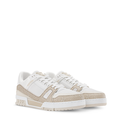 Louis Vuitton LV Trainer Beige Monogram Leather Sneaker