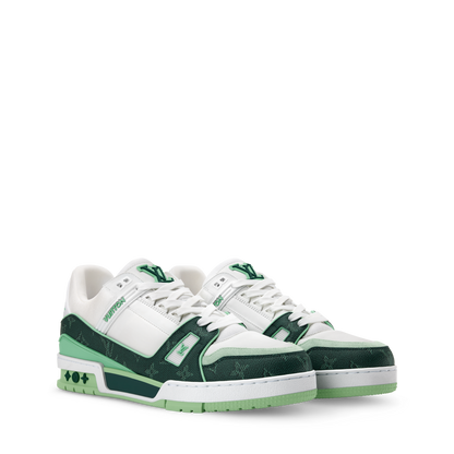 Louis Vuitton LV Trainer Sneaker ‘Denim Monogram green ’