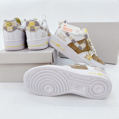Louis Vuitton x Nike Air Force 1 White Brown