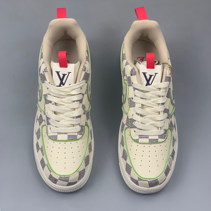 Louis Vuitton x Nike Air Force 1 – Damier Green Outline